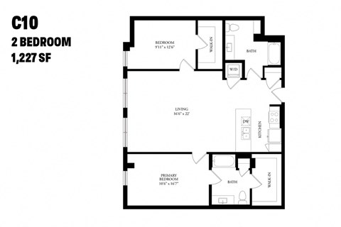 Two Bedroom C10 1227 S - THe Ballard Independent